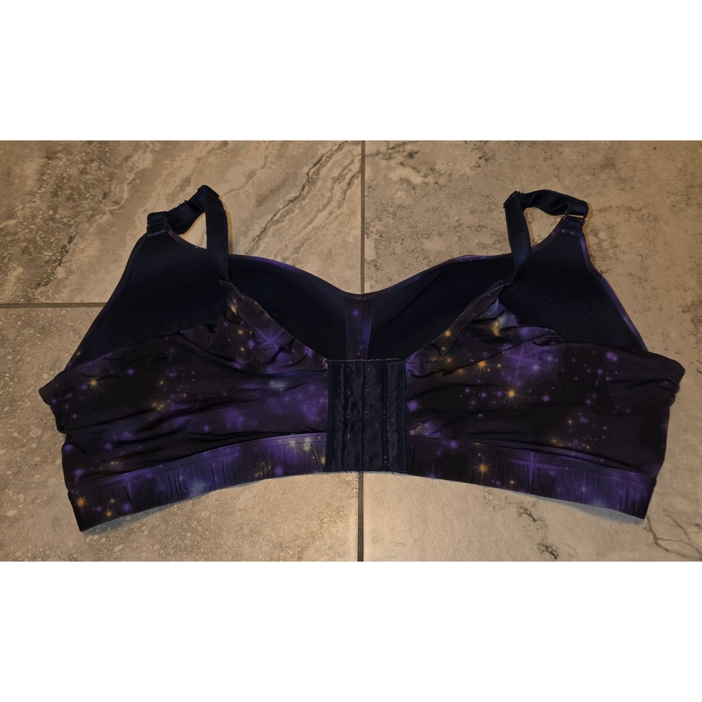 Torrid Curve Dream Wire Free Bra size 44B Purple Galaxy Print - Picture 3 of 7